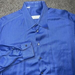 Ermenegildo Zegna Shirt Men's L Stiped Long Sleeve Dress Button-Up Designer